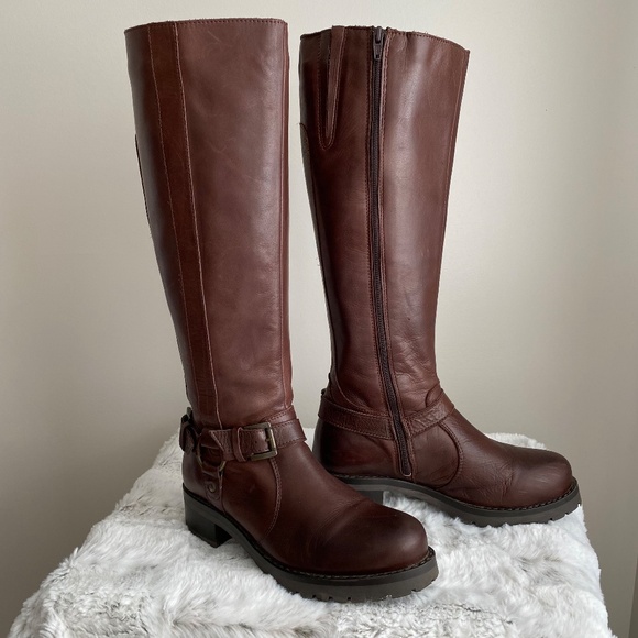 Miz Mooz Pippy Knee High Brown Leather Harness Boot - Size 8/EU 39 - Picture 2 of 14